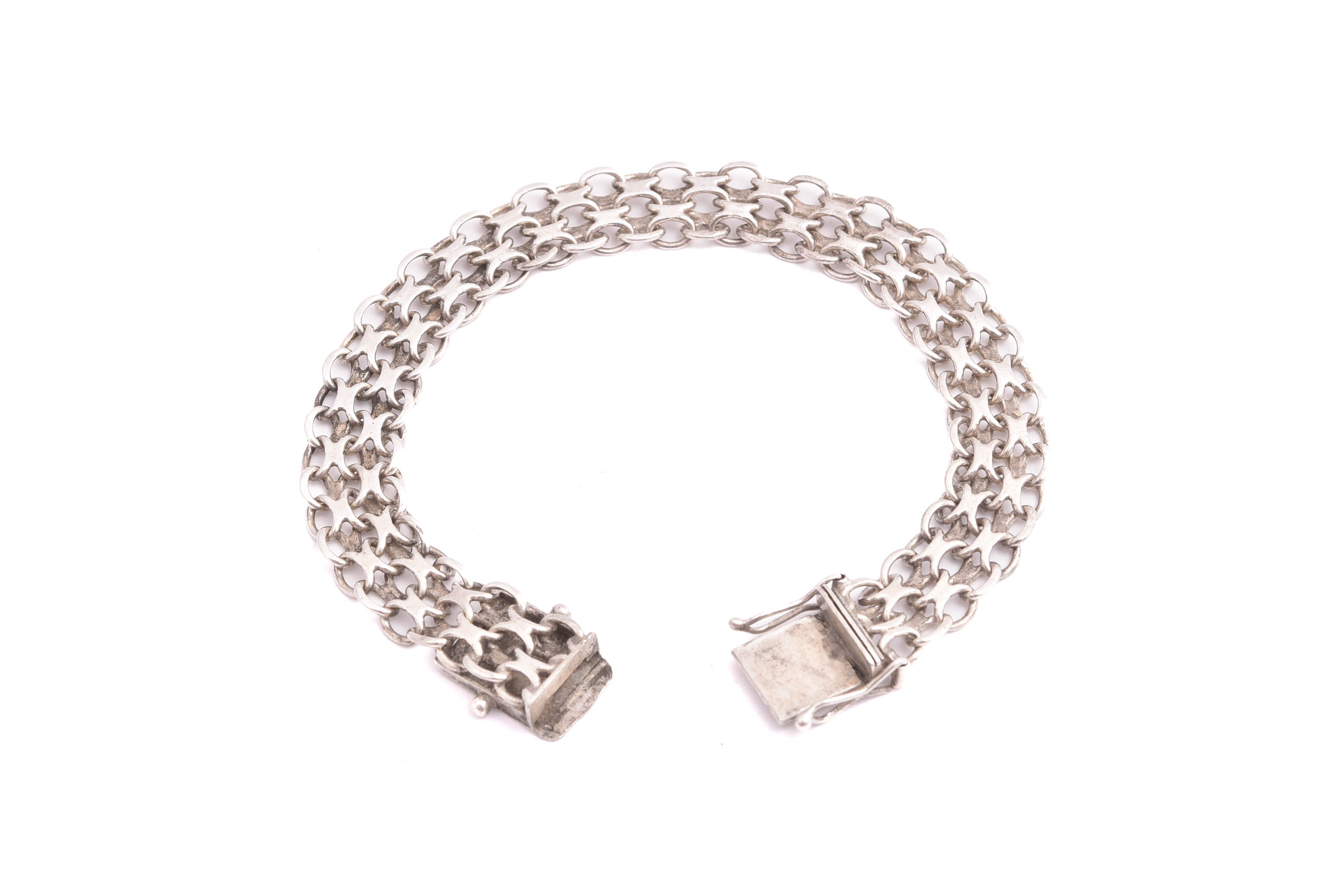 ARMLÄNK SILVER X-LÄNK 19,5CM, BREDD: 1,1CM, TILLV. NSE, KÖPING 1974 - Bild 2