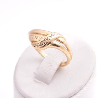 RING M 2 ÅTTKANT-SLIPADE DIAMANTER, 17,75MM, SVENSK-"KATTFOT" STÄMPEL