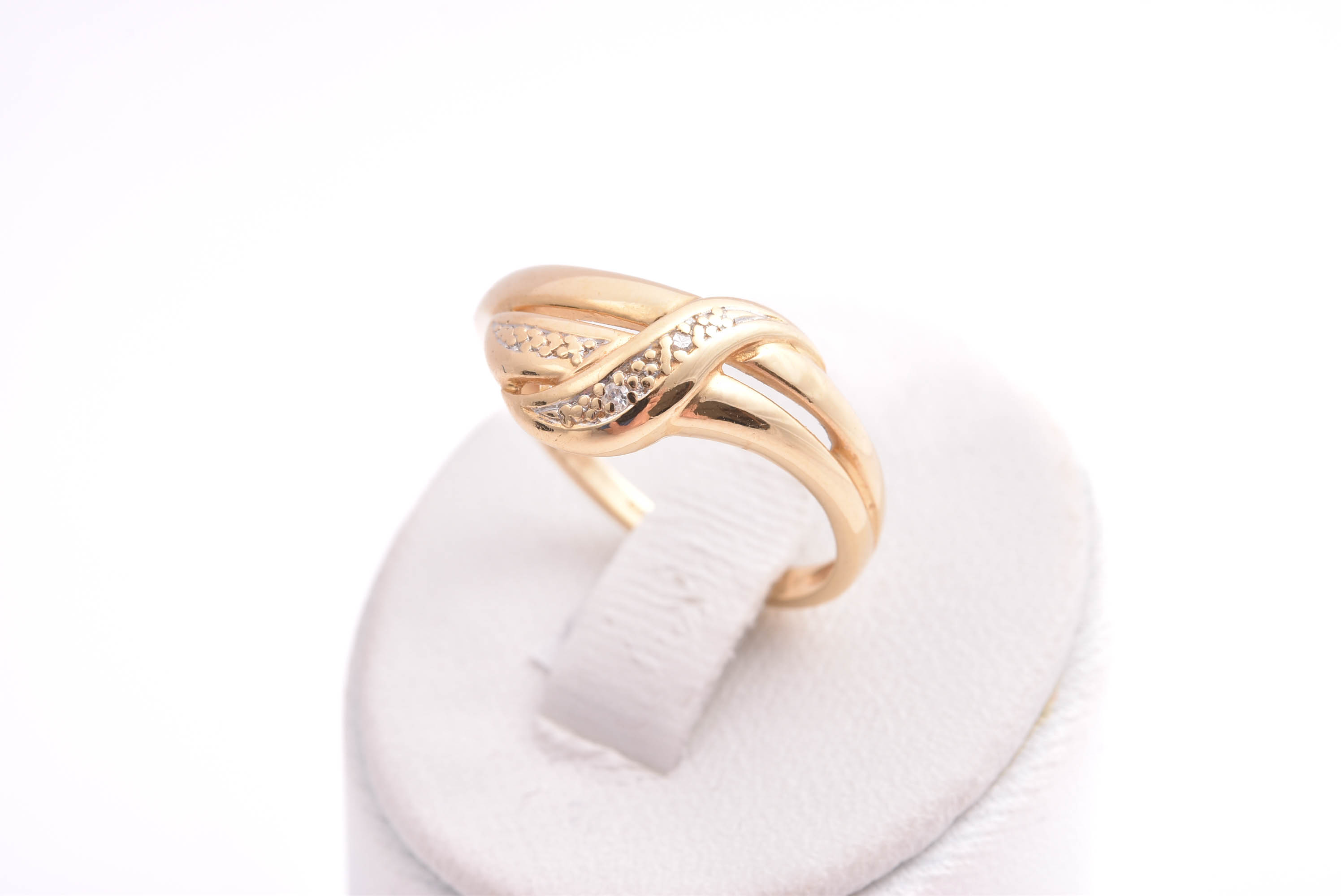 RING M 2 ÅTTKANT-SLIPADE DIAMANTER, 17,75MM, SVENSK-”KATTFOT” STÄMPEL