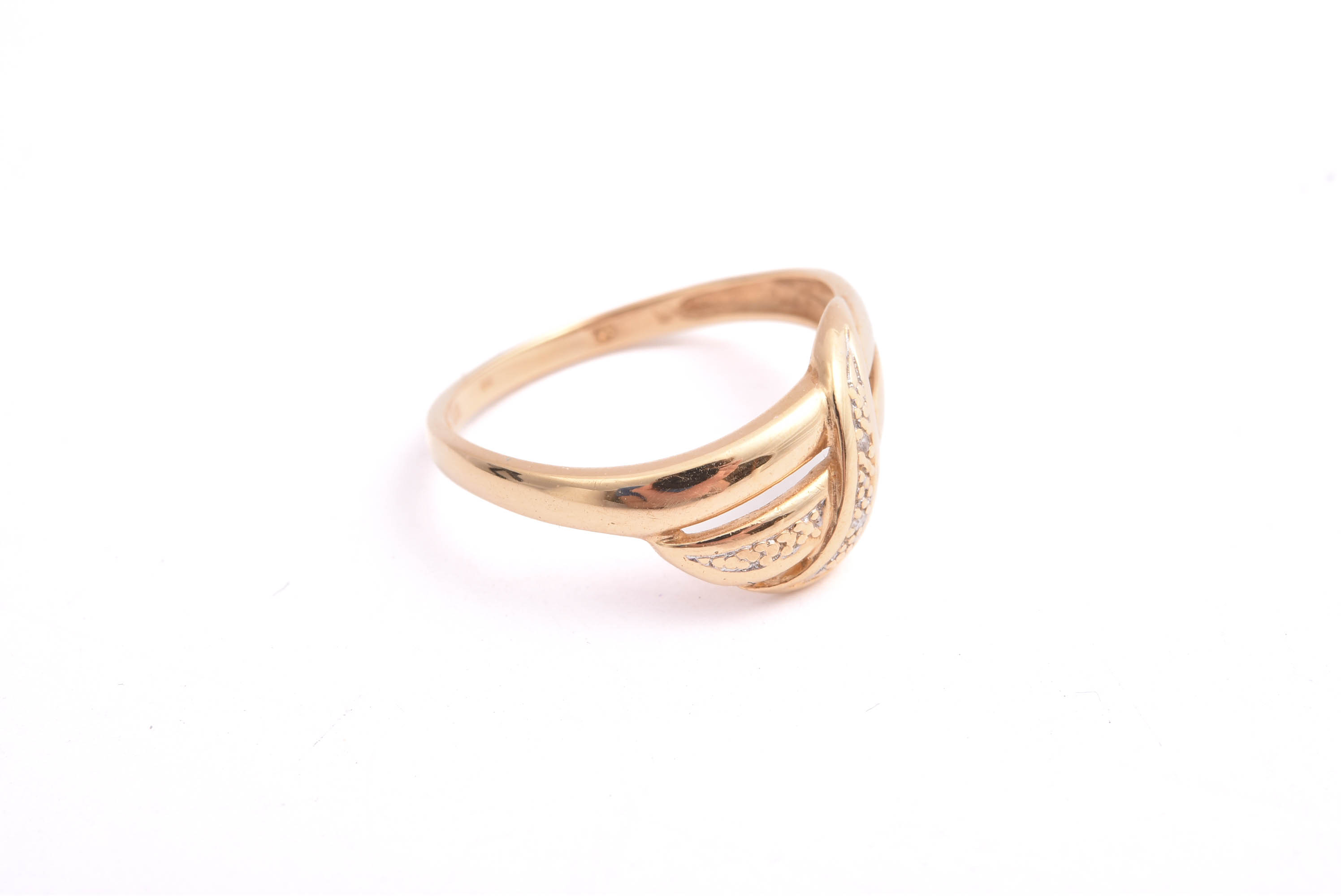 RING M 2 ÅTTKANT-SLIPADE DIAMANTER, 17,75MM, SVENSK-”KATTFOT” STÄMPEL - Bild 2