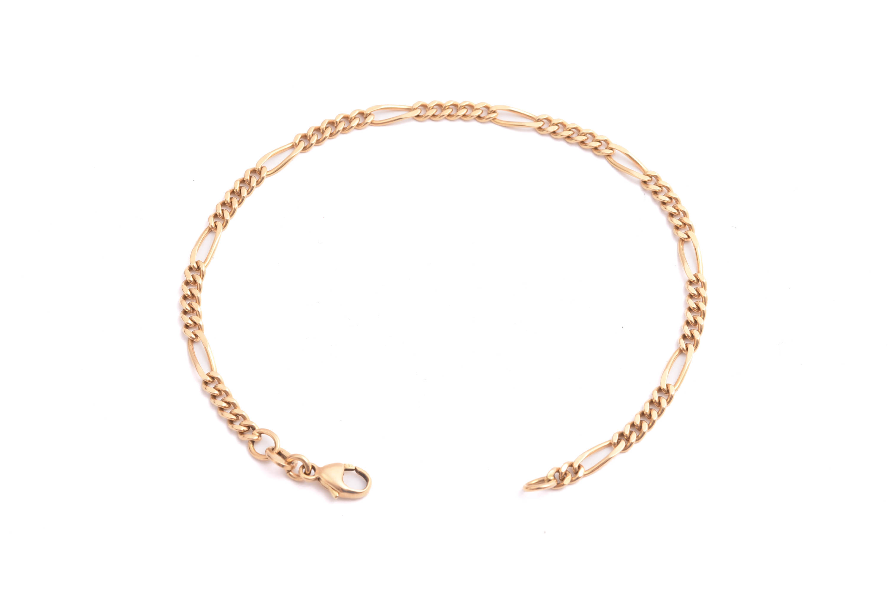 ARMLÄNK FIGARO 17,8CM, BREDD: 3MM, SVENSK ”KATTFOT”-STÄMPEL - Bild 2