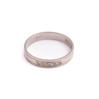 RING VITGULD M 5 ÅTTKANT-SLIPADE DIAMANTER TOT. 0,05CT, 18MM, TILLV. ROSIN ÄDELFOM, STOCKHOLM 1988