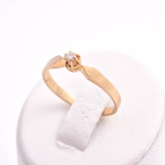 RING M BRILJANT-SLIPAD DIAMANT 0,03CT, 17MM, SVENSK IMPORT-STÄMPEL