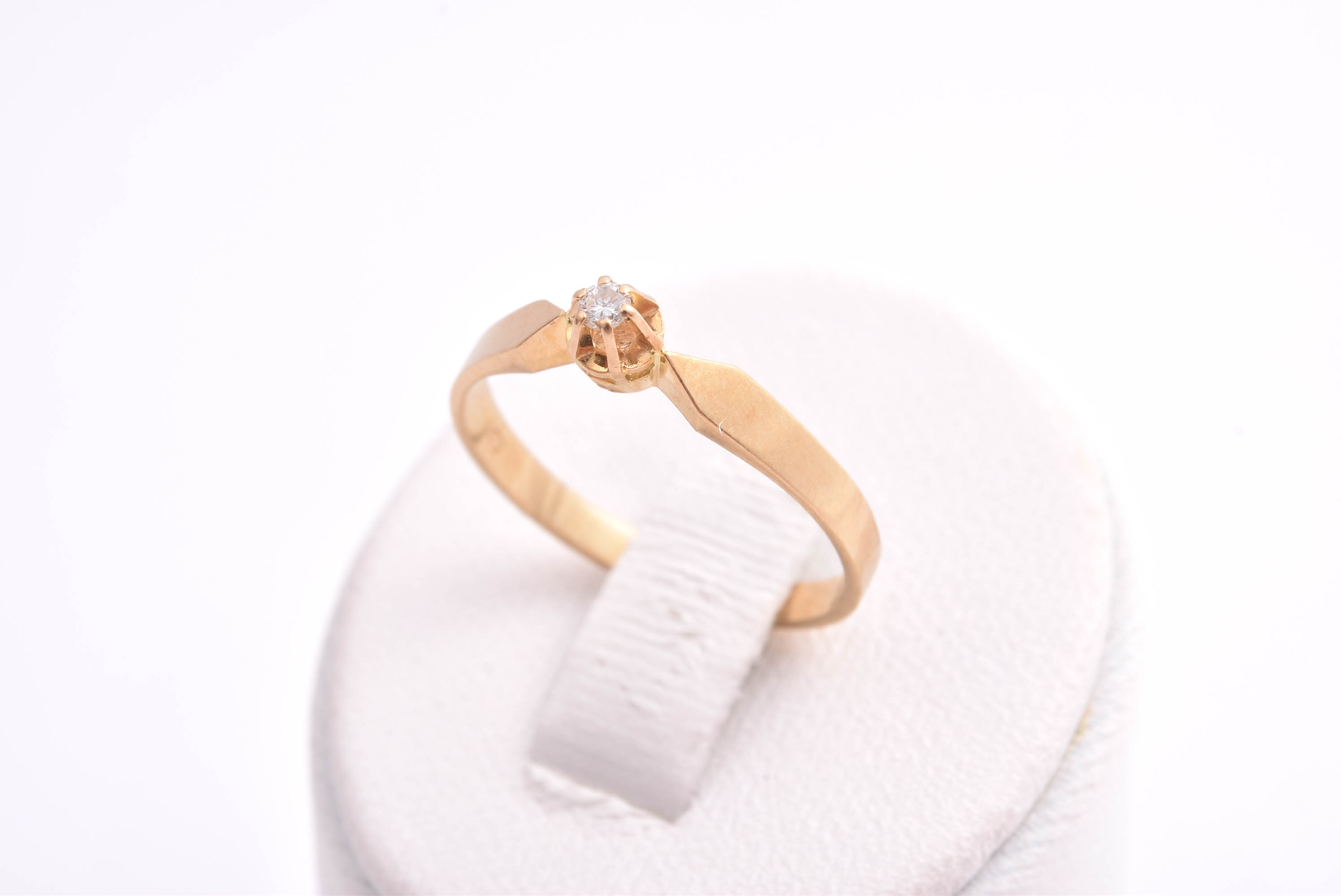 RING M BRILJANT-SLIPAD DIAMANT 0,03CT, 17MM, SVENSK IMPORT-STÄMPEL