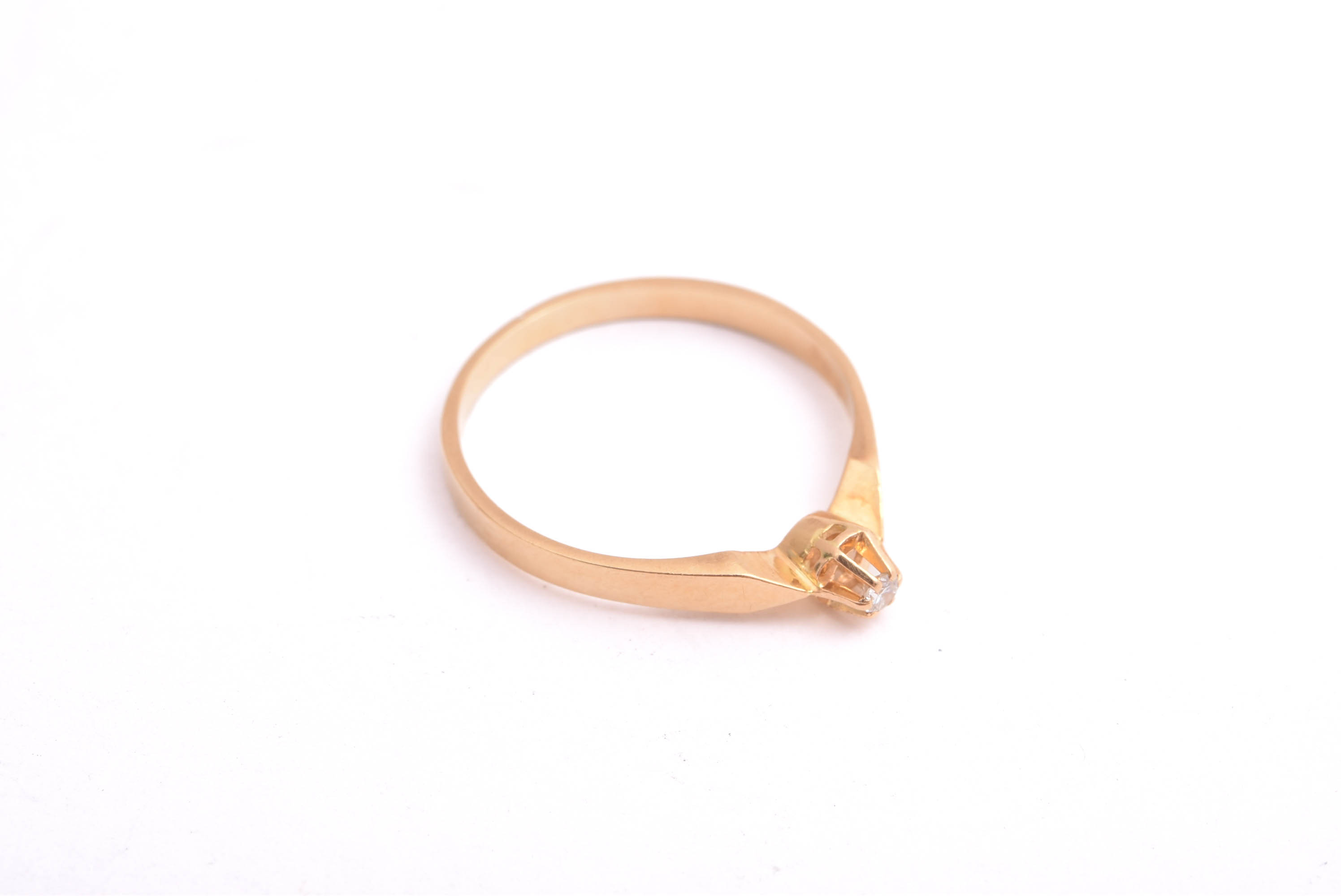 RING M BRILJANT-SLIPAD DIAMANT 0,03CT, 17MM, SVENSK IMPORT-STÄMPEL - Bild 2