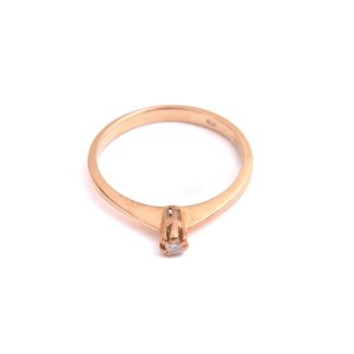 RING M BRILJANT-SLIPAD DIAMANT 0,02CT (OBS!! 2 KLOR SITTER SNETT) 15,75MM, SVENSK IMPORT-STÄMPEL
