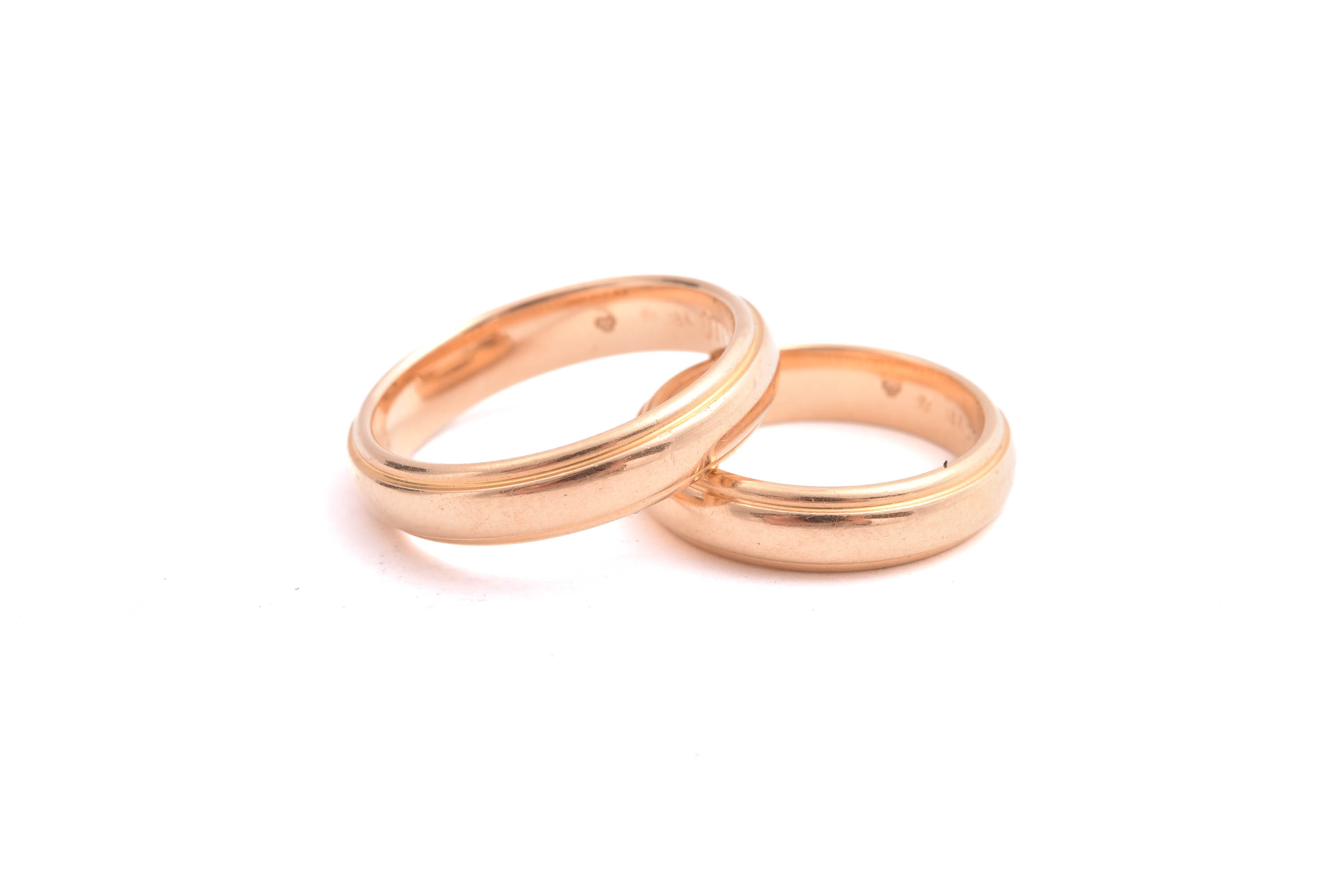 2 MATCHANDE RINGAR SL M GRAVYR, 15,5MM RESP 18MM, SVENSKA STÄMPLAR