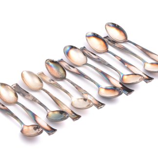 12 KAFFESKEDAR OLIKA STORLEKAR MED GRAVYR