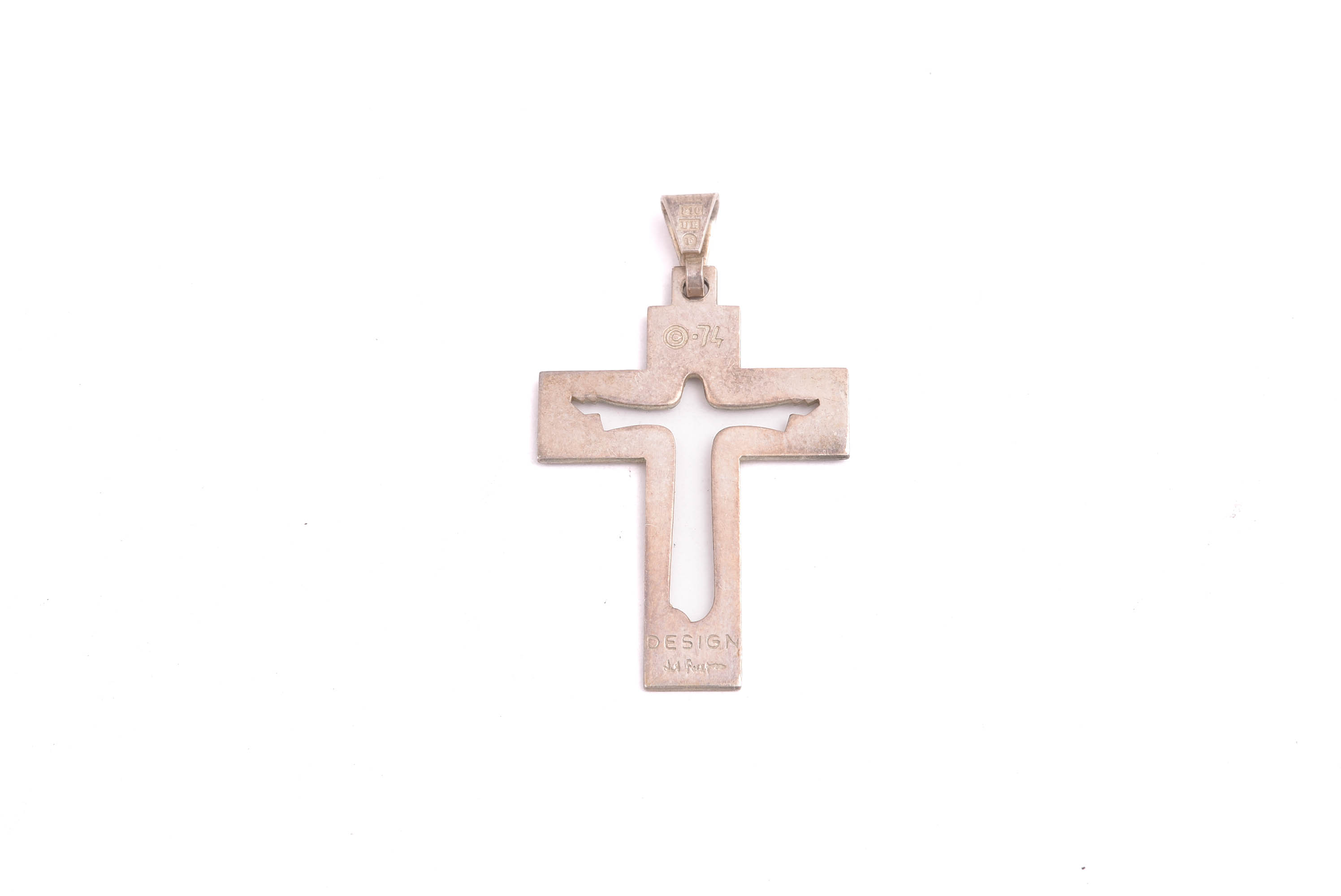 HÄNGE SILVER KRUCIFIX 3,9CM INKL ÖGLAN, TILLV. FALKÖPING 1989