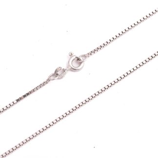 HALSKEDJA VITGULD VENETIANSK 42CM, BREDD: 1,1MM, SVENSK IMPORTSTÄMPEL