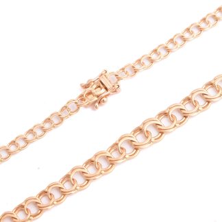 HALSKEDJA BISM DOSERAD 55,5CM, BREDD: 3,2-5,1MM, TILLV. BERGMANS GULD, ARBOGA