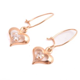 PAR ÖRHÄNGEN HJÄRTAN M VITA CUBIC ZIRKONIA, 2CM INKL ÖGLAN, TILLV. GULDFYND, REK. NYPRIS: 2398:-
