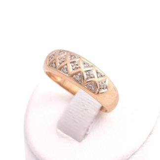 RING M 13 ÅTTKANT-SLIPADE DIAMANTER, 16,5MM, TILLV. GULDFYND