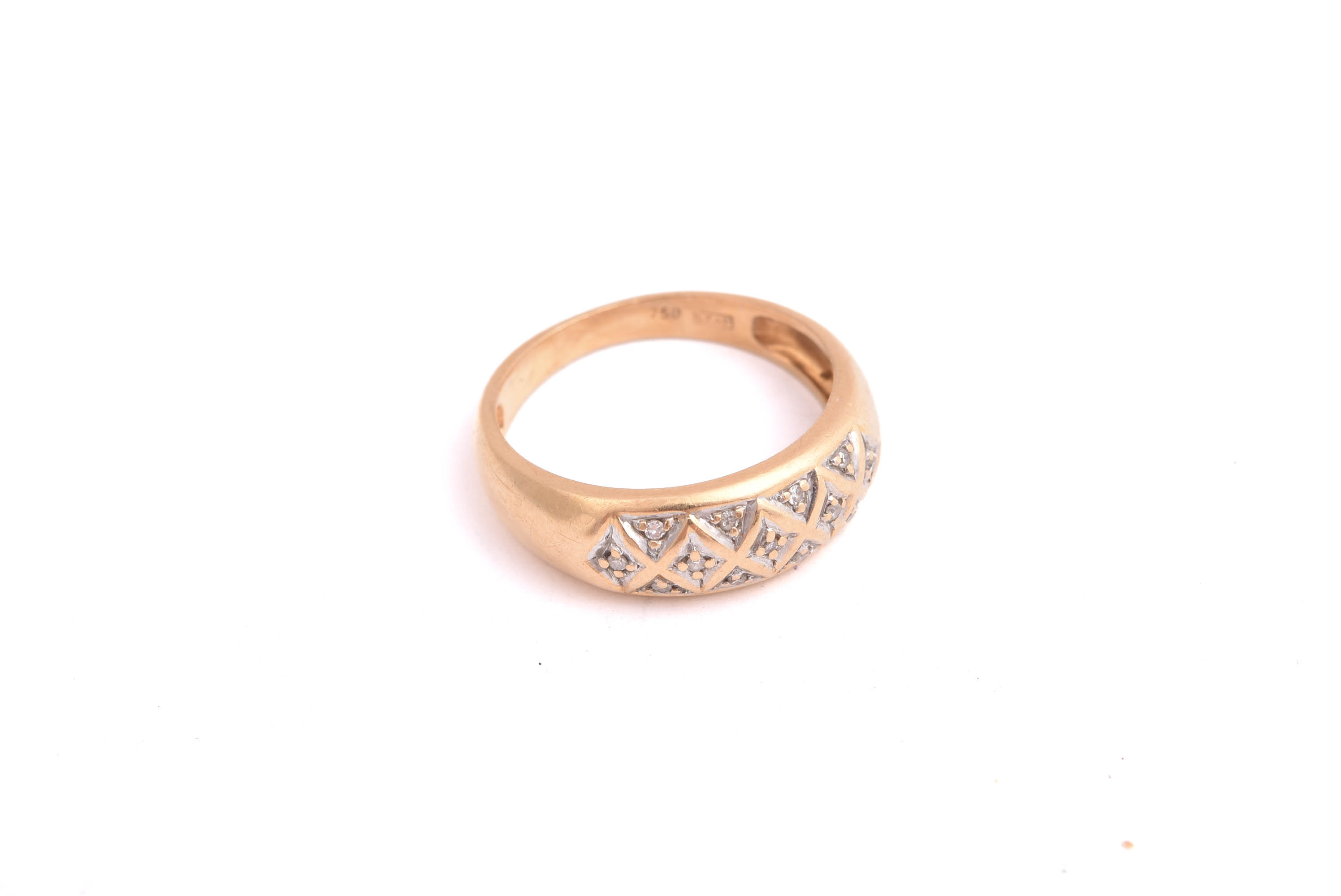 RING M 13 ÅTTKANT-SLIPADE DIAMANTER, 16,5MM, TILLV. GULDFYND - Bild 2