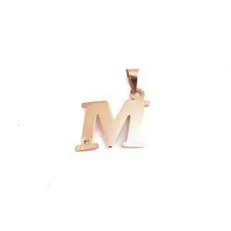 HÄNGE "M", 2CM INKL ÖGLAN, TILLV. GULDFYND