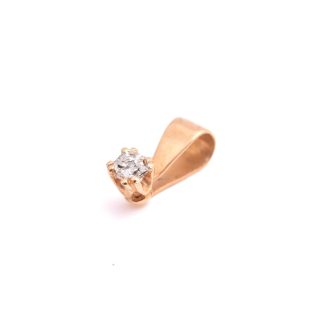 HÄNGE M ÅTTKANT-SLIPAD DIAMANT, 9MM, SVENSKA STÄMPLAR