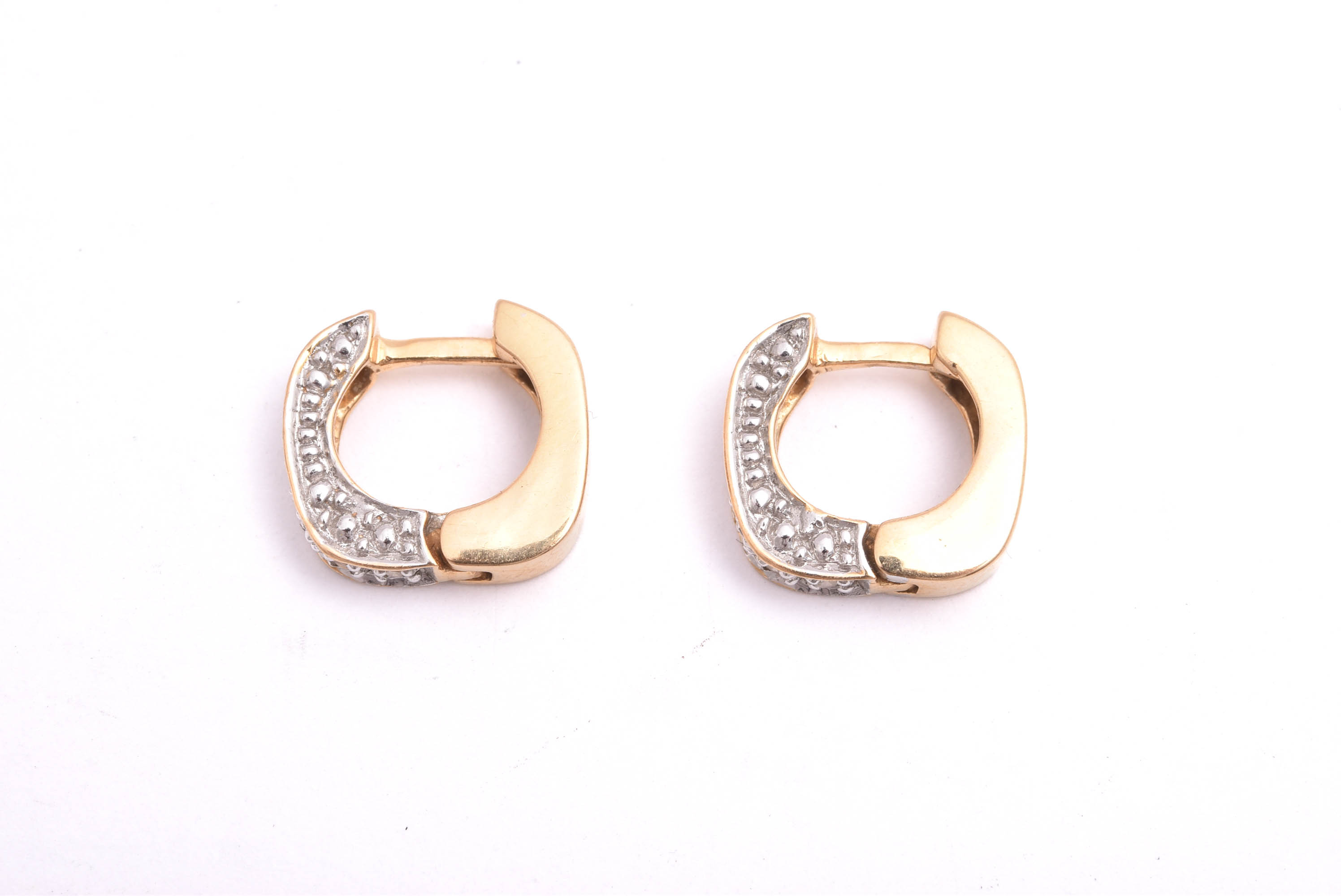 PAR ÖRHÄNGEN M 14 ÅTTKANT-SLIPADE DIAMANTER, 1,3CM