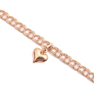 ARMLÄNK BISM M BERLOCKER HJÄRTAN, 18,5CM, BREDD: 3MM, TILLB. GULDFYND, REK. NYPRIS: 9500:-