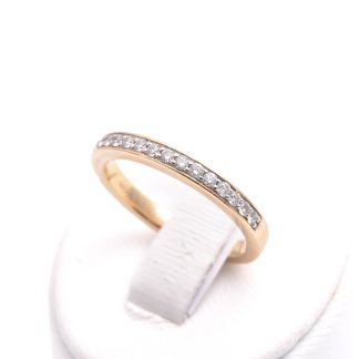 RING ALLIANS M 15 BRILJANT-SLIPADE DIAMANTER TOT. CA 0,15CT, 17MM, TILLV. GULDFYND