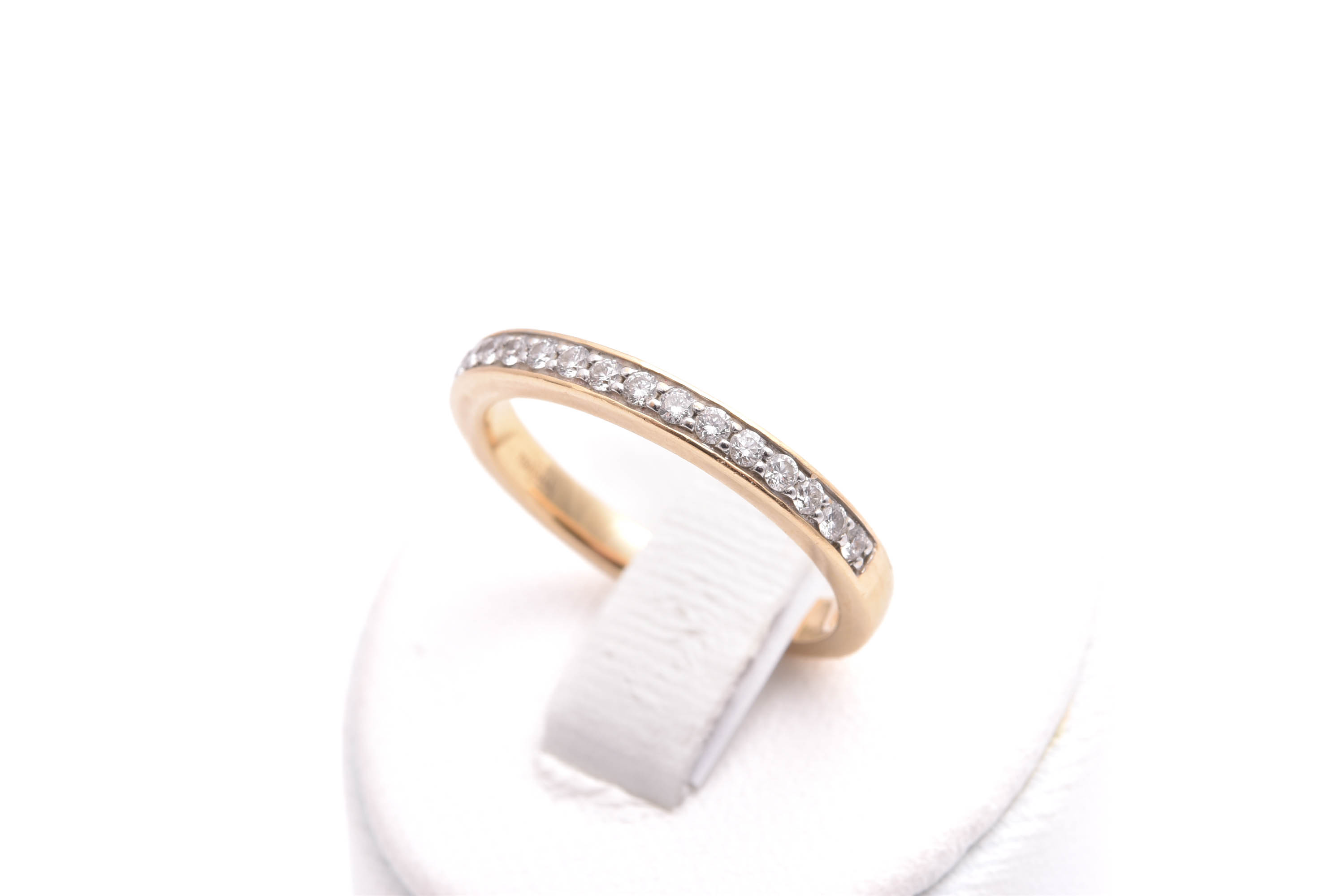 RING ALLIANS M 15 BRILJANT-SLIPADE DIAMANTER TOT. CA 0,15CT, 17MM, TILLV. GULDFYND