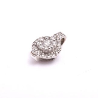 HÄNGE VITGULD M 35 BRILJANT-SLIPADE DIAMANTER, 1,1CM, TILLV. GULDFYND