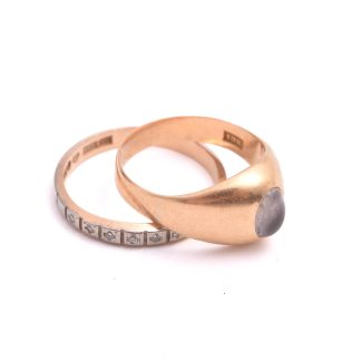 2 RINGAR M STENAR (SLITAGE PÅ STENAR & GULD)