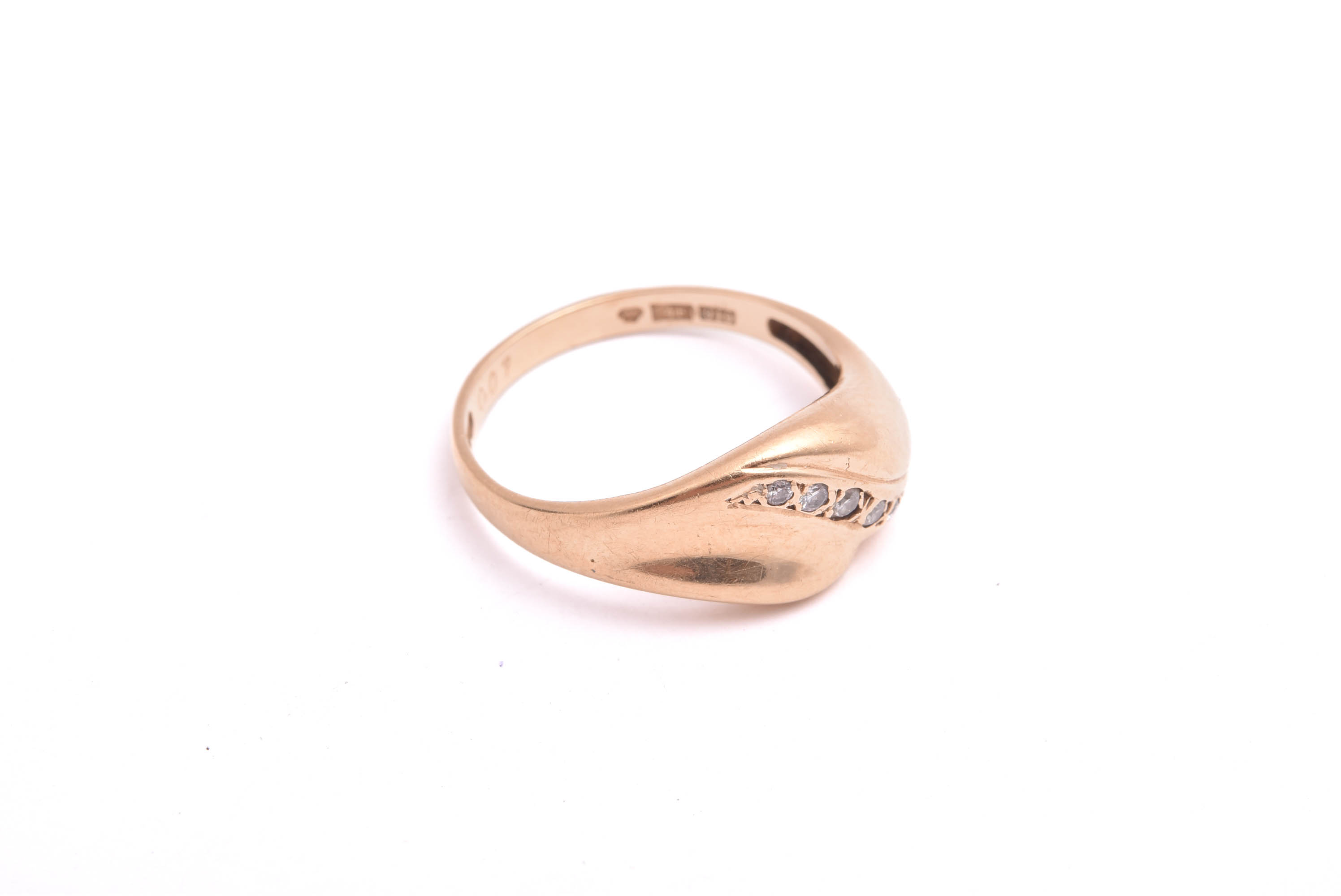 RING M 5 BRILJANT-SLIPADE DIAMANTER TOT. 0,07CT, 17,5MM, SVENSKA STÄMPLAR - Bild 2