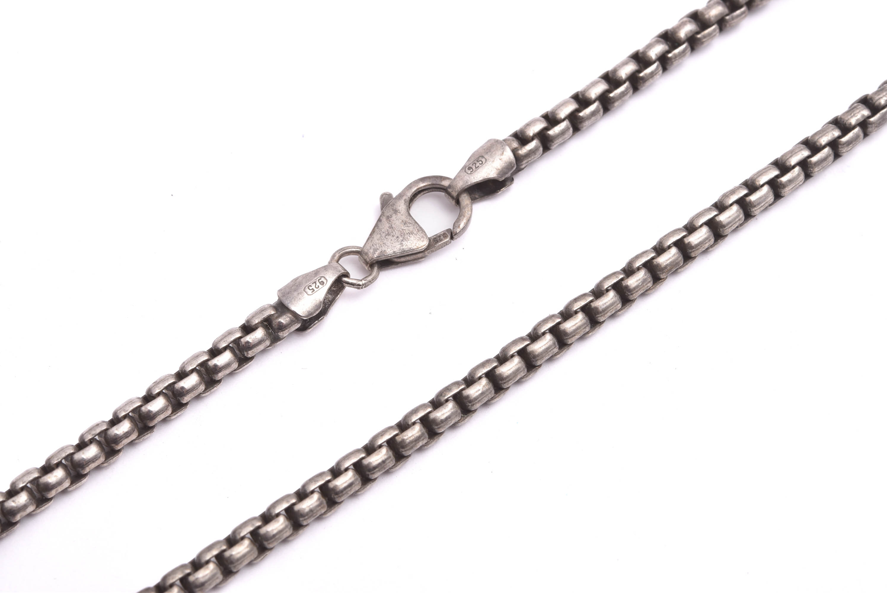 HALSKEDJA OXIDERAT SILVER 47CM, BREDD: 3,8MM, TILLV. GULDFYND