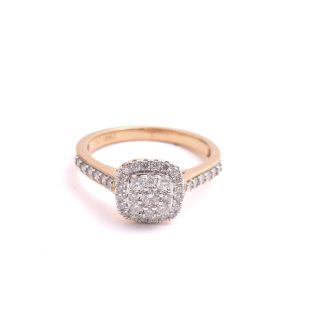 RING M 43 BRILJANT-SLIPADE DIAMANTER, 17MM TILLV. GULDFYND, REK. NYPRIS: 20499:-