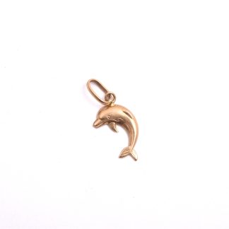 HÄNGE DELFIN, 16x8,5MM INKL. ÖGLAN, SVENSK "KATTFOT"-STÄMPEL