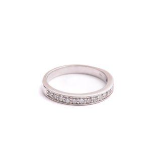 RING VITGULD M 15 BRILJANT-SLIPADE DIAMANTER TOT. CA 0,19CT, 17MM, TILLV. GULDFYND, REK. NYPRIS: 17498:-