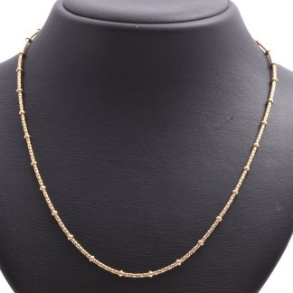 HALSKEDJA 43CM (OBS!! RINGEN VID LÅSET ÄR EJ GULD, NÅGRA LÄNKAR TILLTRYCKTA) ITALIENSKA & SVENSKA STÄMPLAR