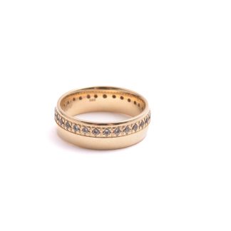RING M VITA CUBIC ZIRKONIA, 16,5MM, GRAVYR I SKENAN