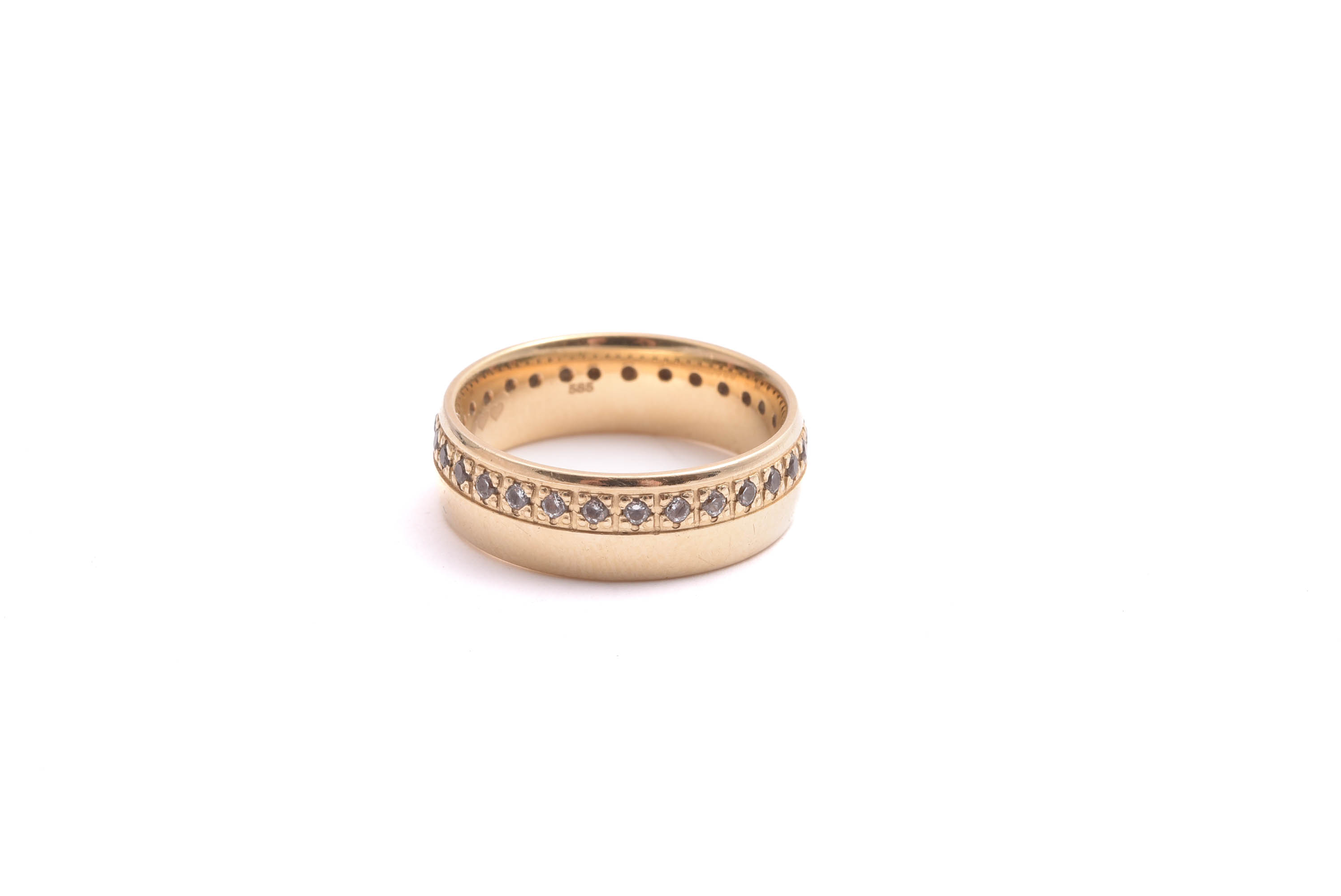 RING M VITA CUBIC ZIRKONIA, 16,5MM, GRAVYR I SKENAN