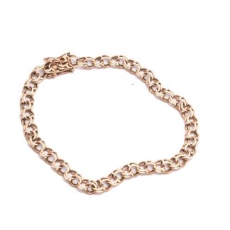 ARMLÄNK BISM (SLITAGE PÅ LÄNKARNA) 19CM, BREDD: 5,4MM, TILLV. M.K:S GULDATELJE MARY KVOCH, STOCKHOLM 1958