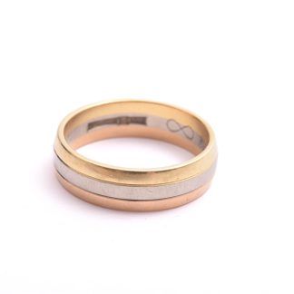 RING SL MED GRAVYR, 19,25MM (RÖTT, VITT & GULT GULD) TILLV. SMYCKA