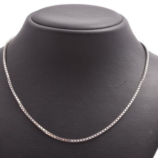 HALSKEDJA VITGULD VENETIANSK 49,5CM, BREDD: 1,8MM, SÄKERHETSKEDJA, TILLV. BALESTRA, SVENSK "KATTFOT"-STÄMPEL