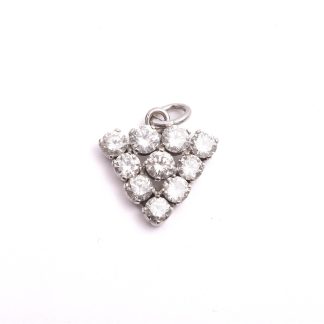 HÄNGE M 10 BRILJANT-SLIPADE DIAMANTER TOT CA 2,50CT, 2,3CM INKL ÖGLAN, OTYDLIGA STÄMPLAR