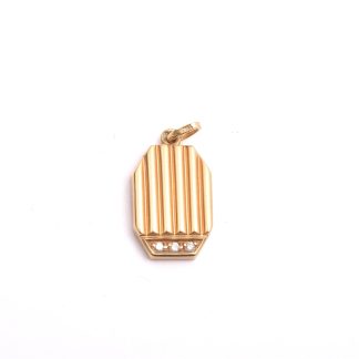 HÄNGE M VITA CUBIC ZIRKONIA, 2,2CM INKL ÖGLAN, SVENSK IMPORT-STÄMPEL