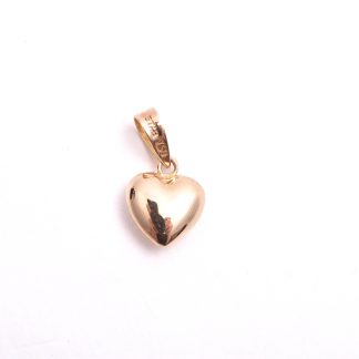 HÄNGE HJÄRTA M VIT CUBIC ZIRKONIA, 1,5CM INKL ÖGLAN, GULDTEKNIK I KÖPING