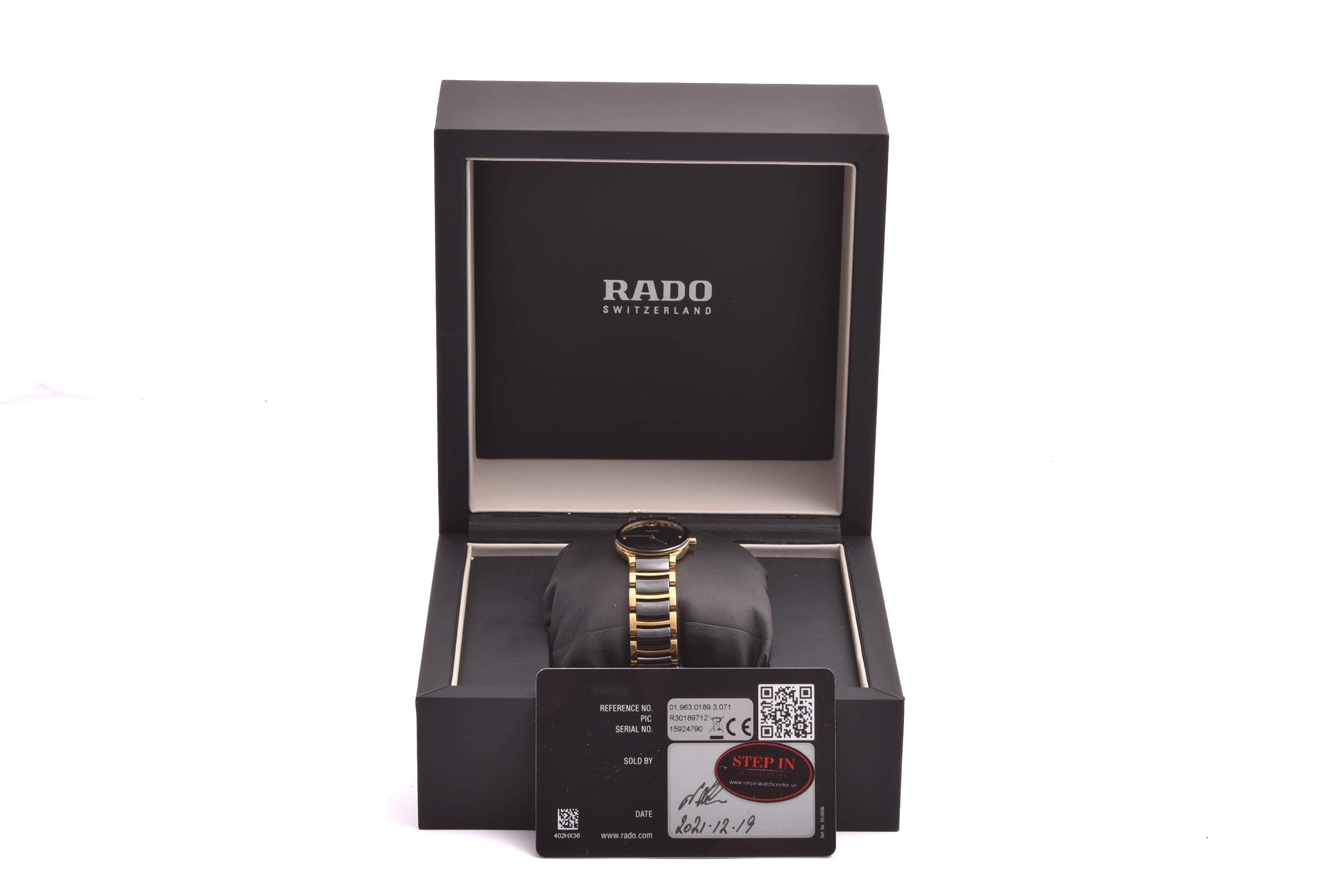 DAMUR RADO Q 23MM, MODELL: CENTRIX 01.963.0189.3.071 (BATTERI SLUT) M CERT DEC 2021, MANUAL & EXTRA LÄNKBITAR I ORIG ETUI M YTTERLÅDA - Bild 2