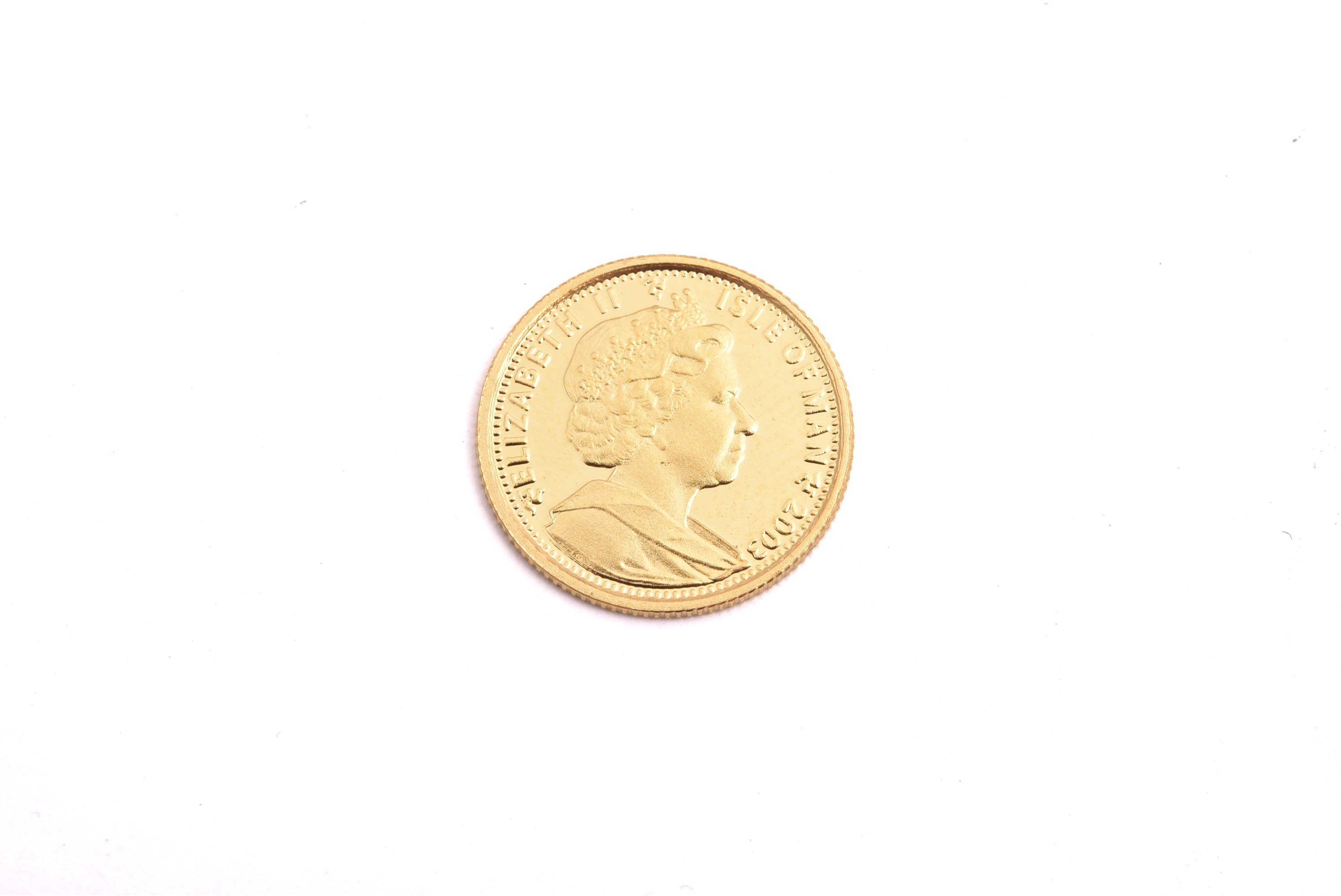 MINNESMYNT FINGULD 999,9 SAGAN OM RINGEN, ISLE OF MAN 2003, 1/25 OZ (SKA VARA 1,24G MEN VISAR 1,3G PÅ VÅGEN) LIMITERAD TILL 5000 EX, I PLASTETUI M INFORMATIONSFOLDER I ORIG ETUI - Bild 2