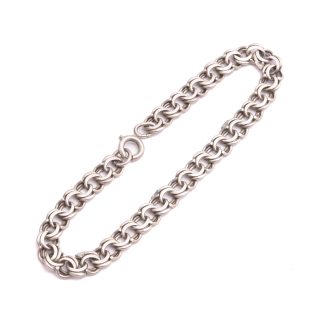 ARMLÄNK SILVER BISM 18,5CM, BREDD: 6,4MM (OBS!! LÅSET DEFEKT MEN LÄTT ATT BYTA UT)