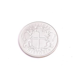PLAKETT SILVER SVERIGES HISTORIA "SLAGET VID POLTAVA 1709", SILVERHALT: 92,5%, I PLAST-ETUI, M INFORMATIONSBLAD