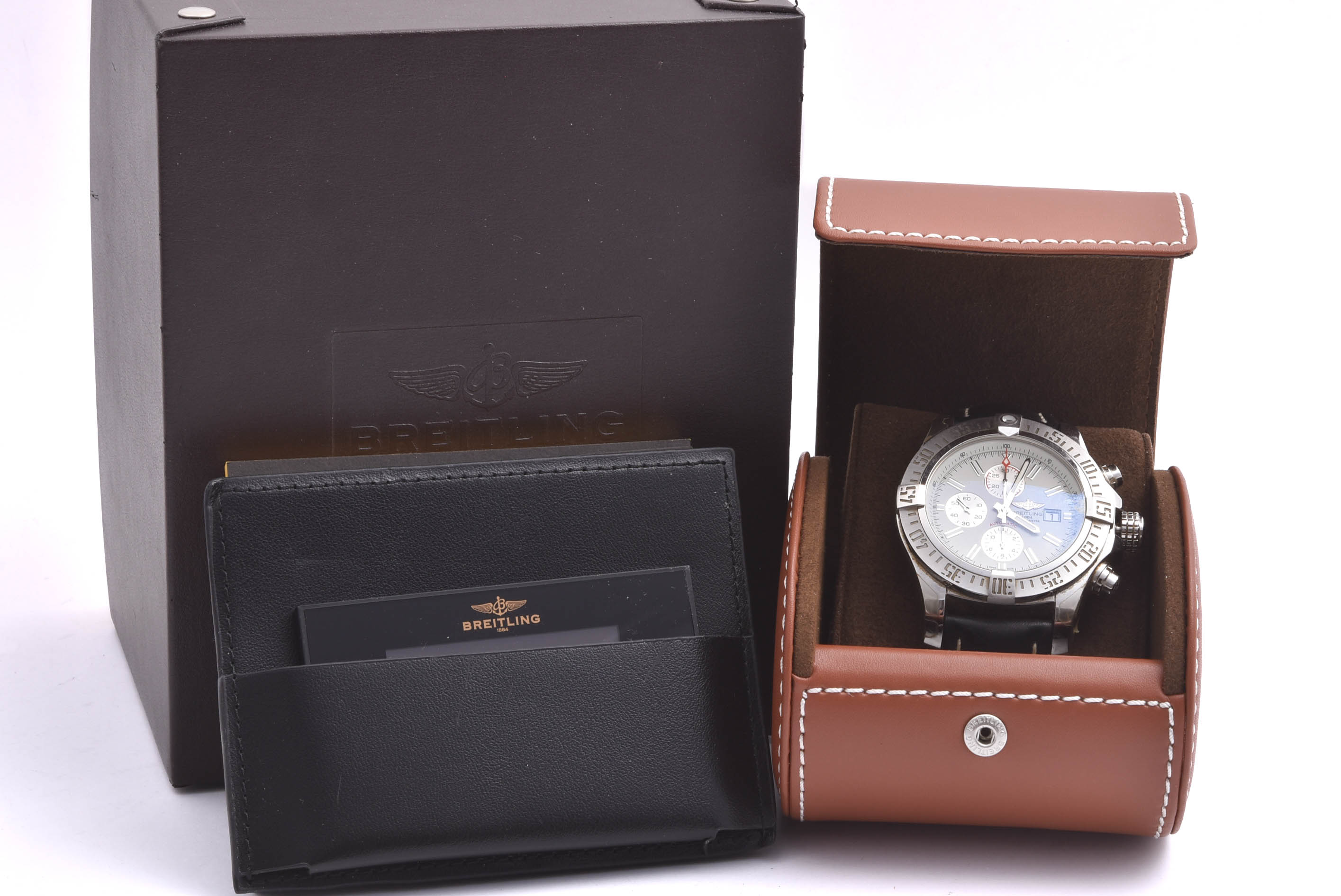 HERRUR BREITLING SUPER AVENGER II AUTOMATIC 48MM, MODELL: A1337111/G779 M CERT (2016) I ORIG ETUI M YTTER-LÅDA - Bild 3