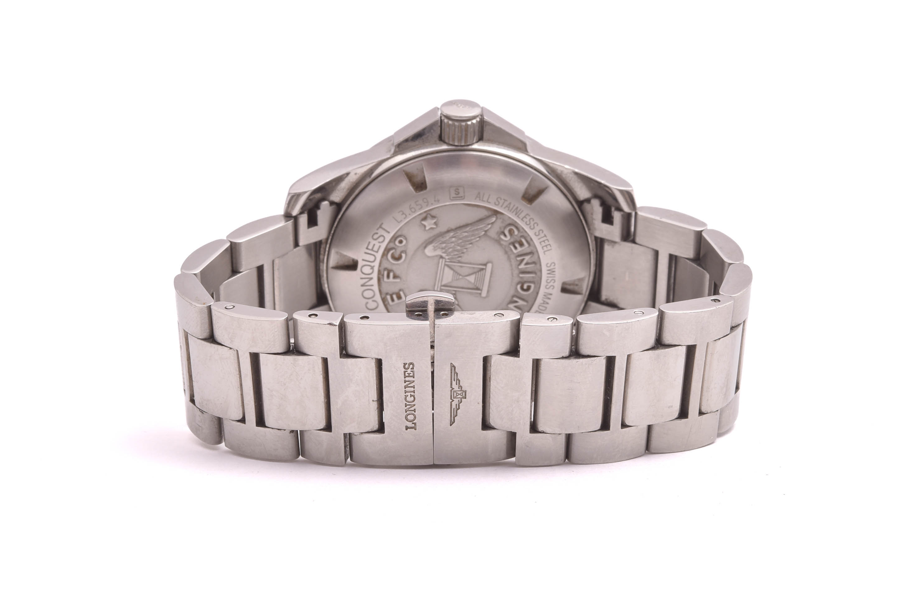 HERRUR LONGINES CONQUEST 300M Q 41MM, MODELL: L3.659.4 (BATTERI SLUT, CERT SAKNAS) M EXTRA LÄNKBITAR I ORIG ETUI - Bild 2