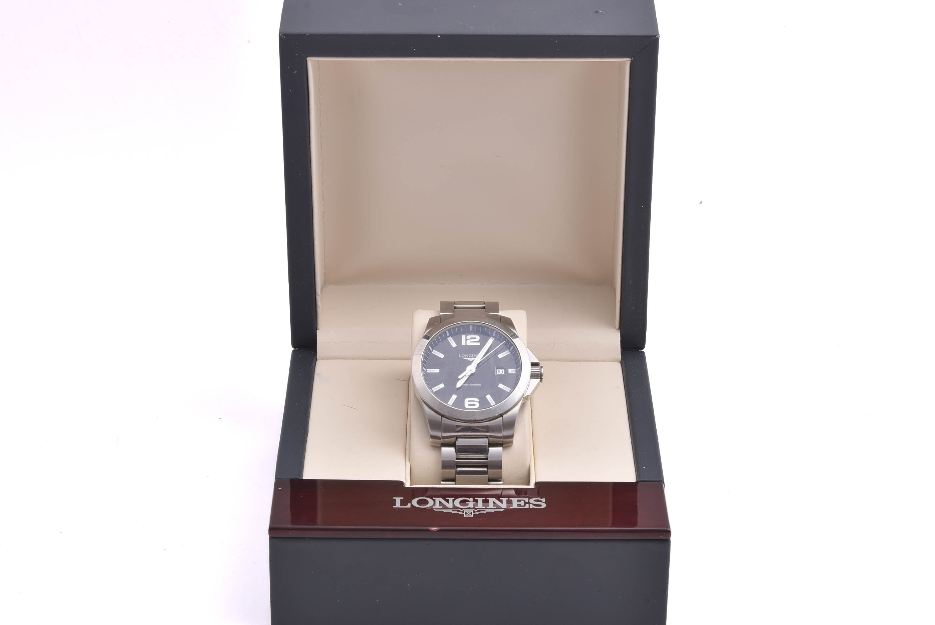 HERRUR LONGINES CONQUEST 300M Q 41MM, MODELL: L3.659.4 (BATTERI SLUT, CERT SAKNAS) M EXTRA LÄNKBITAR I ORIG ETUI - Bild 4