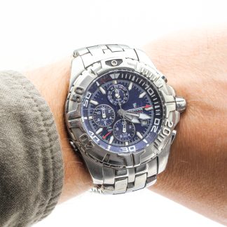 HERRUR FESTINA CHRONO BIKE, REF: 16095, QUARTZ ø 43MM - OBS! MYCKET REPOR OCH NAGG PÅ GLAS OCH LÄNK, KORT LÄNK!