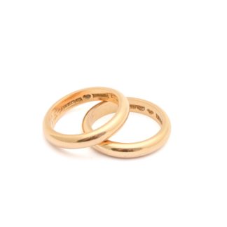 INVESTERINGSGULD / SLÄTA RINGAR MED GRAVYRER