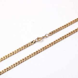 HALSKEDJA PANSAR FÖRGYLLTSILVER, L 80 CM B 4 MM
